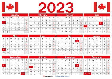 Holidays Calendar 2023 Canada Mobila Bucatarie 2023