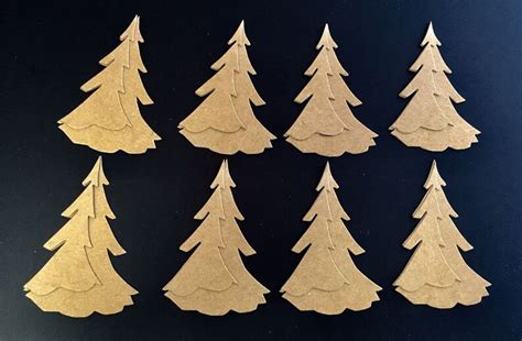 Tim Holtz Die Cuts Layered Pine Overlapping Trees For A Etsy