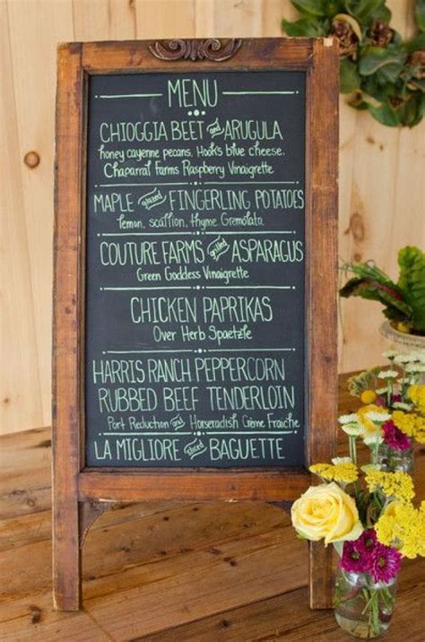 We Say 100 Yes To This Rustic Menu Display Chalkboards Are Still In