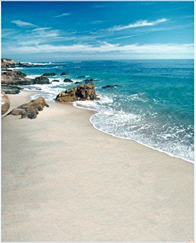 Laeacco Clear Beach Sea And Blue Sky Scenery 3x5ft Vinyl