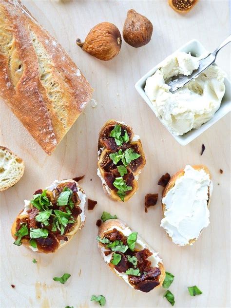 Fig Bacon And Honey Goat Cheese Crostini Recipe In 2019 Bacon