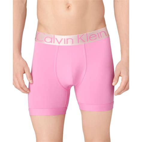 Calvin Klein Steel Microfiber Boxer Brief In Pink For Men Lyst