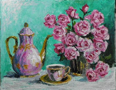 Still Life With Roses 2 Painting By Stanislav Zhejbal