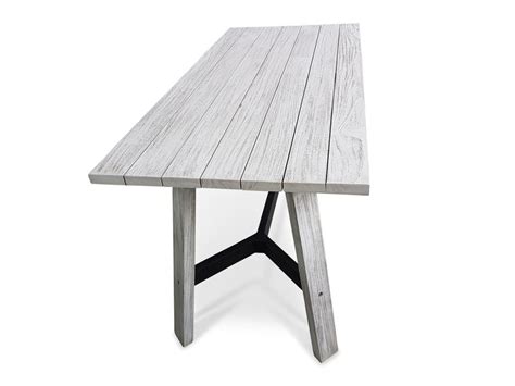 A powerful table while still being. Tele Aged Teak Narrow Outdoor Dining Table - 150x70x76H ...