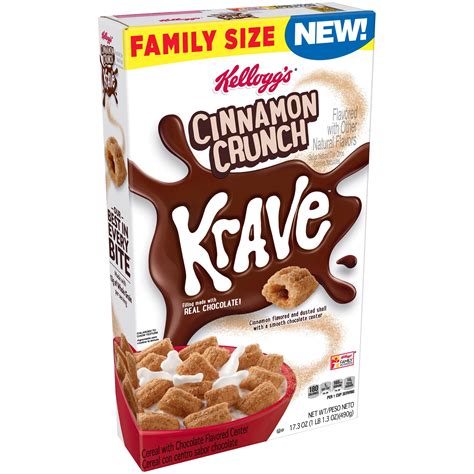 Kelloggs Krave Cinnamon Crunch Breakfast Cereal 173 Oz Walmart