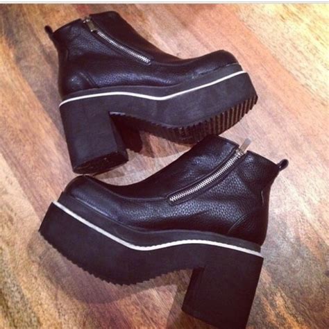 Black Spice Girls Boots Spice Girl Shoes Chunky Boots 90s Style