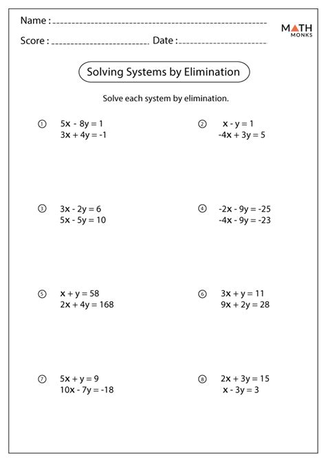 Https://tommynaija.com/worksheet/systems Of Equations By Elimination Worksheet