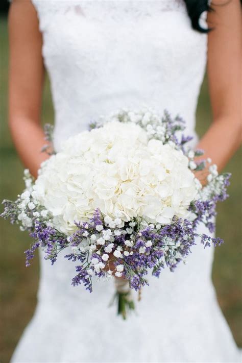 Bridal Bouquet By Baumanns Florist White Hydrangeas Babys Breath