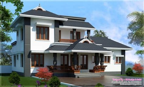 Get floor plans to build this cute micro house. Sloping Roof Kerala House Design at 2000 sq.ft