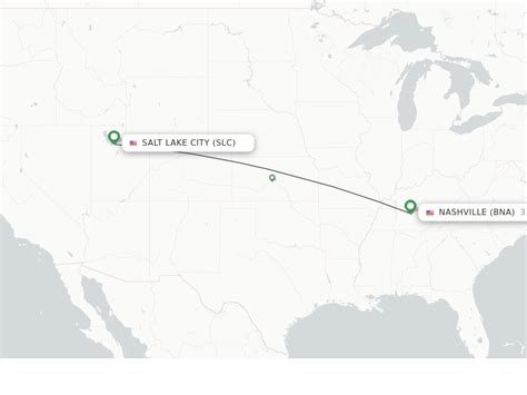 Direct (non-stop) flights from Salt Lake City to Nashville - schedules