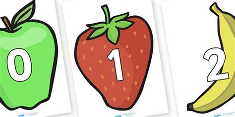 Numbers 0 30 On Fruit Fruit Foundation Numeracy Number Recognition