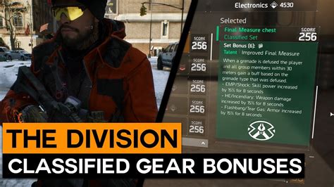 The Division All Classified Gear Set Bonuses Youtube