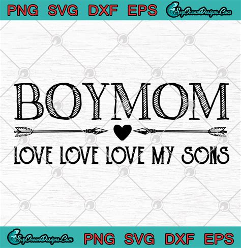 Art And Collectibles Mama Of Boys Arrow Svg Dxf Png Cut File Mom Life Son