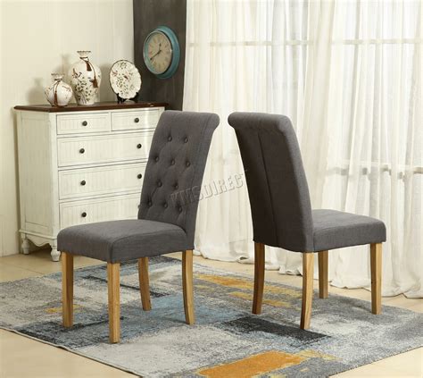 Furniturer dining chair blue upholstered high back side chair metal frame solid back (set of 4) home depot on sale for $279.35 original price $306.42 $ 279.35 $306.42 WestWood Grey Linen Fabric Dining Chairs Scroll High Back ...