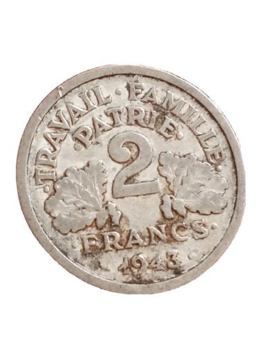 Travail Famille Patrie  Etat Francais  2 Francs  1943  Kayihan