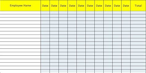 Employee Attendance Record Template Excel Attendance Sheet Template