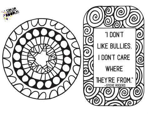 Looking for free adult coloring pages you can print? CAP'S SHIELD - 4 FREE CAPTAIN AMERICA INSPIRED COLORING ...