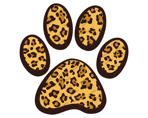 Leopard Print Paw Svg Dog Paws Pet Paw Print Svg Cat Paw Etsy Cat