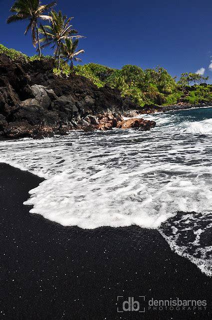 Maui Black Sand Beach Waianapanapa Beach Maui Hawaii For Flickr