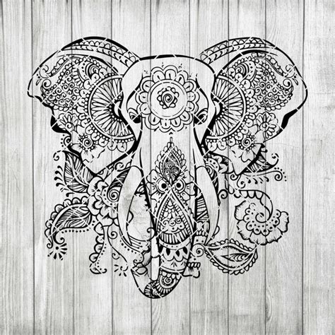 Mandala Svg Elephants Mandala Svg Zentangle Elephants Svg Intricate Svg File Cricut Design