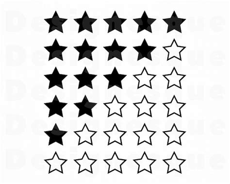 5 Star Review SVG Reviews Svg Stars Svg Rating Svg Star | Etsy