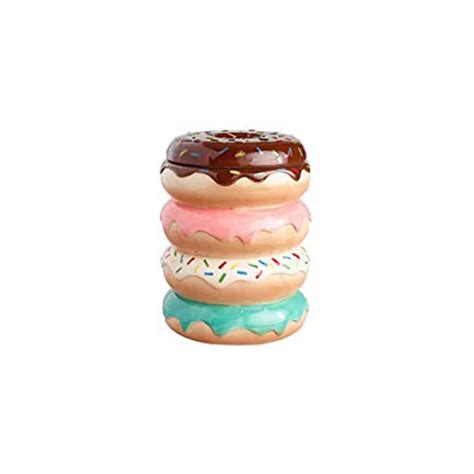 Home Storage Donut Design Biscuit Container Ceramic Donut Cookie Jar
