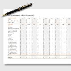 12 Month Profit And Loss Statement Excel Yvoxs