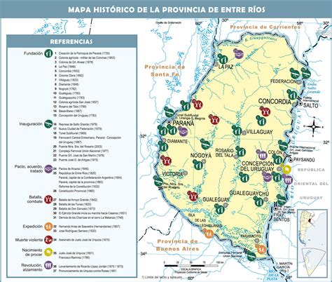 Historical Map Of The Province Of Entre Ríos Ex