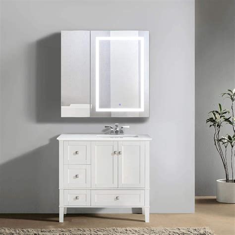 Buy Krugg Led Medicine Cabinet 36 Inch X 36 Inch Recessed Or Surface