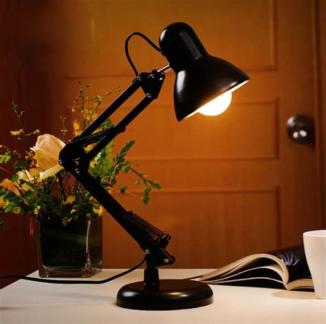 Desk Lamp E27 Bulb Eu Plug Led Adjustable Table Lamp For Office Lights