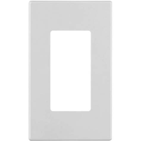 Leviton 1 Port Decora Plus Screwless Wall Plate White 80301 Sw