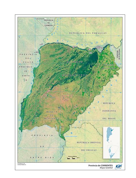Mapa Satelital De Corrientes Instituto Geográfico Nacional De La