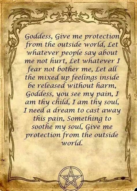 Book Of Shadows Protection Spell Goddess Believe Pinterest