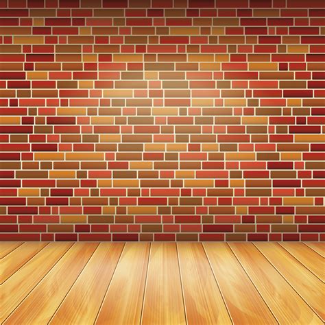 Wall And Floor Background 8x15ft Vintage Light Red Bricks Wall Orange