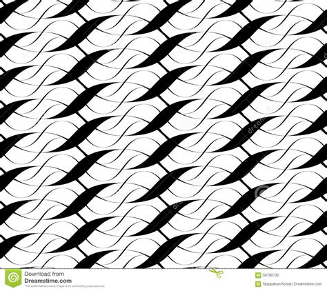 Black And White Seamless Pattern Twist Line Style