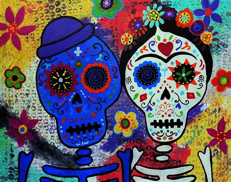 Diego Rivera And Frida Kahlo Dia De Los Muertos Painting By Pristine