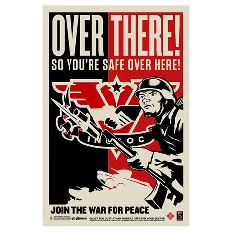 Ingsoc 1984 Over There Propaganda Poster Liberty Maniacs