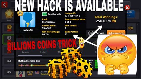 Add unlimited coins and cash to your account. 8 BALL POOL | HACKER | 5 MILLIONS COINS FREE - YouTube