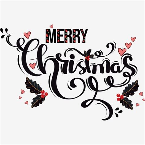Merry Christmas Typography Vector Hd Images Cute Merry Christmas Text And Typography Decoration