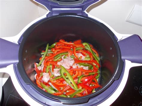 Recettes Cookeo Emincé de porc aux poivrons
