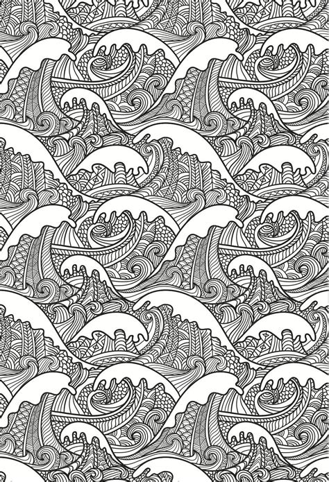 Coloring pages for adults with guide. Ocean Waves Coloring Pages - Coloring Home