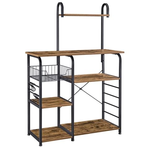 4.5 out of 5 stars. SmileMart 35.5'' Kitchen Storage Stand Bakers Rack Shelf ...