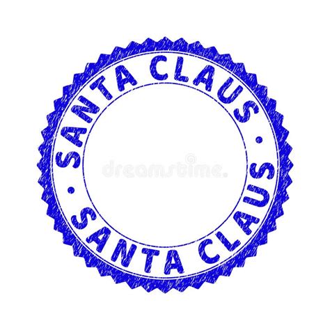 Grunge Santa Claus Scratched Round Rosette Stamp Seal Stock Vector