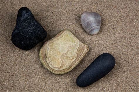 Stones And Small Rocks On A Sandy Coastal Beach Stock Image Image Of