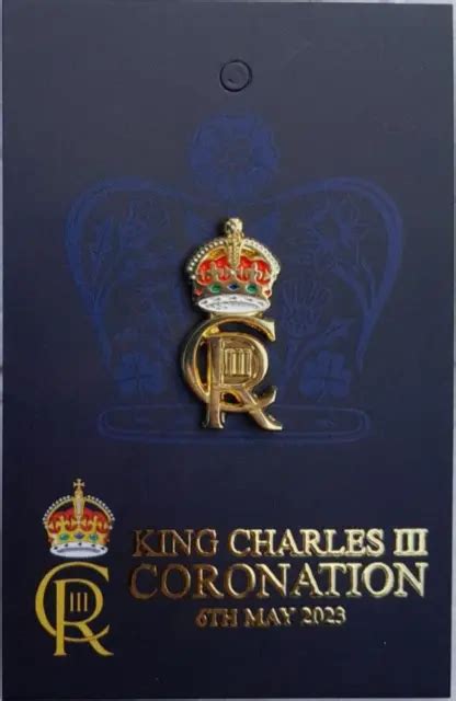 Hm King Charles Iii Ciiir Royal Cypher Lapel Pin Coronation 2023 3495