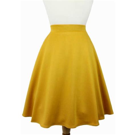 Mustard Yellow Full Circle Skirt 40 Liked On Polyvore Featuring