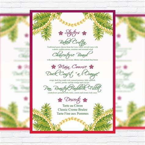 Try adobe spark's dinner menu templates to help you easily create your own design online in minutes, no design skills needed. Christmas Menu Vol.2 - Premium A5 Menu Template ...