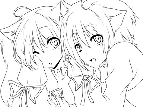 Comission Twin Nekos By I Xs Pain Cooomishes On Deviantart