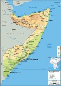 Somalia Map Political Worldometer