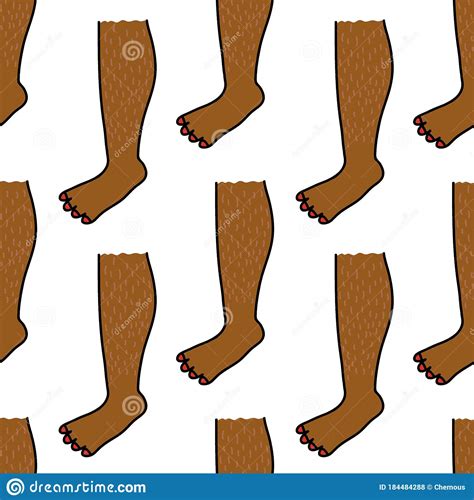 Hairy Legs Seamless Doodle Pattern Stock Illustration Illustration Of Feet Hair 184484288